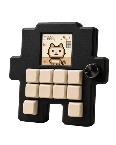 Cal the Cat pet shown on a Codogotchi